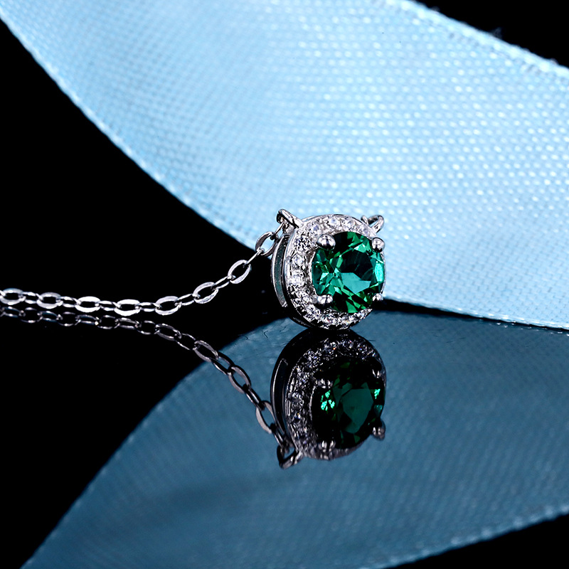 21b78a61 a0f2 436c ba4c 16b6a4a0a109 925 Silver Plated 18k White Gold Cultivated Emerald Pendant