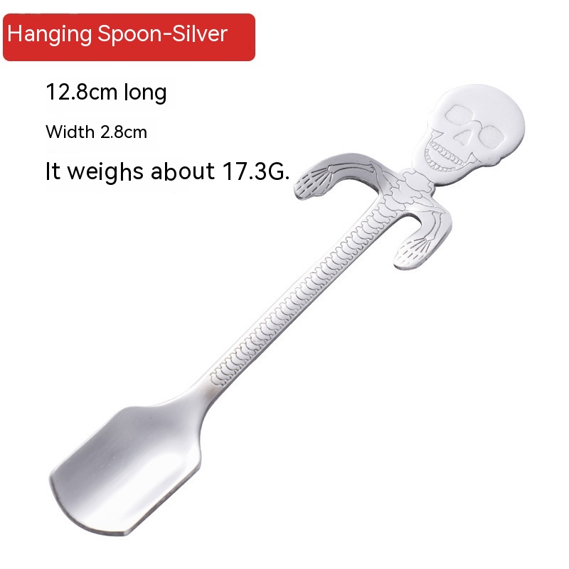 Title 1, 304 Stainless Steel Skull Spoon