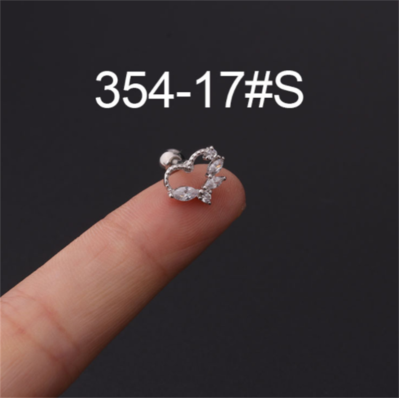 2306f91b 4af2 495a 945b baf76324bb16 Stainless Steel Stud Zircon Pierced Earrings