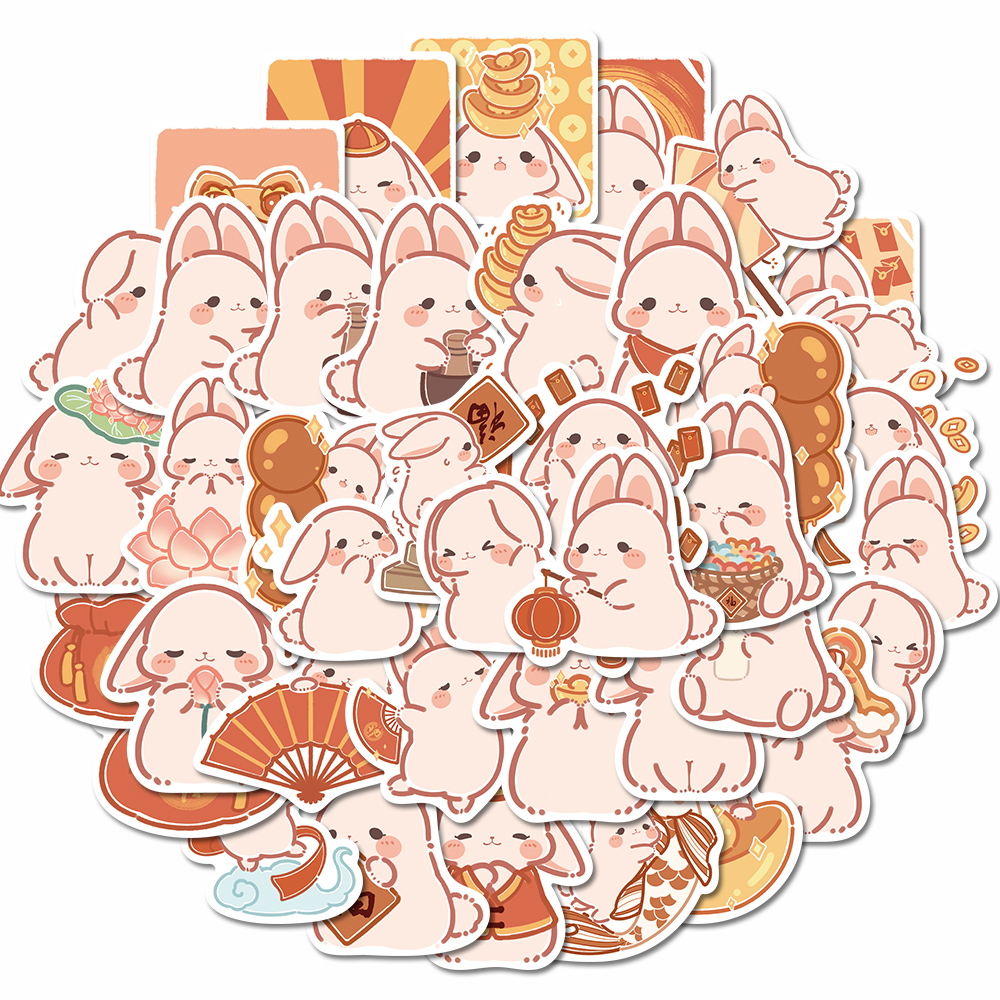 Cute Bunny Stickers Kawaii Edition 50Pcs