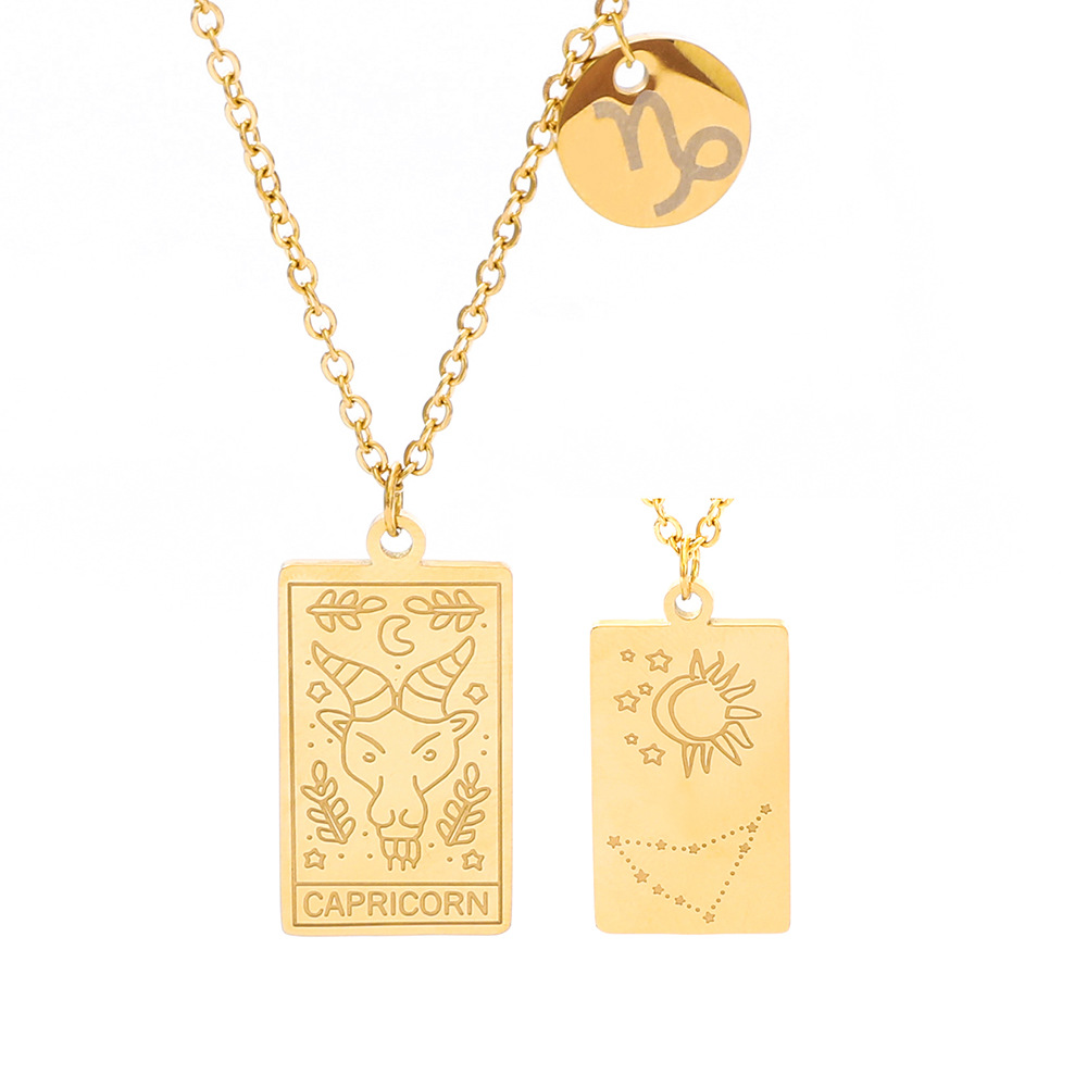 2491aa9f a2d6 4dd1 b982 d9fee988f1e7 Twelve Constellation Titanium Steel Pendant Mirror Polished Vacuum