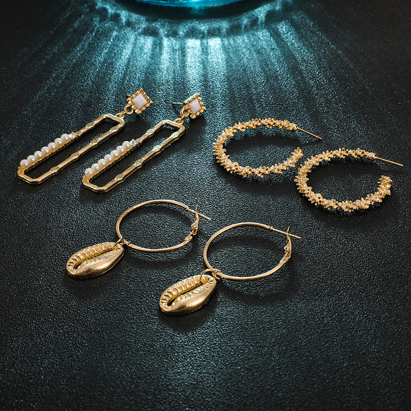 Korean Temperament Wind Alloy Shell Pearl Earrings 4 24a590e0 c889 4d81 a344 105673fcea92 Korean Temperament Wind Alloy Shell Pearl Earrings