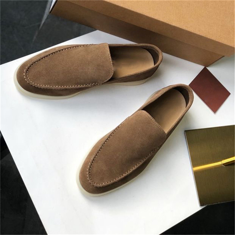 Suede Casual For Men Women Flat Shoes Top Quality Slip On Lazy Loafers Simple Cozy Leisure Mules Multicolor Driving Walk Shoes