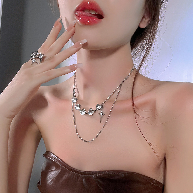 Transparent Bead Stitching Necklace Double-deck 6 2568b1bb 7543 4f3a 83be 30e5970ef339 Transparent Bead Stitching Necklace Double-deck