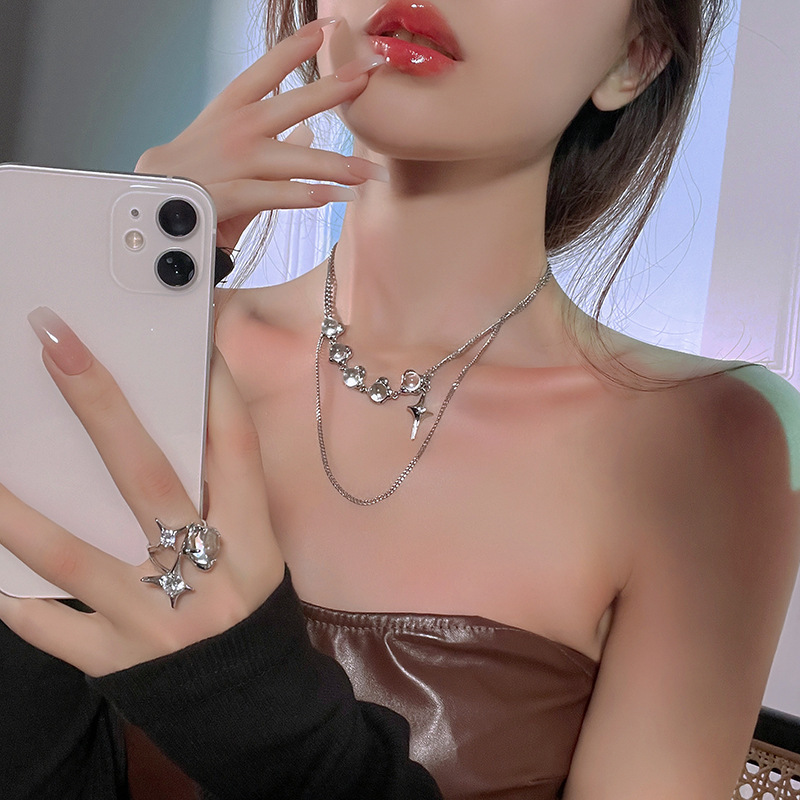 Transparent Bead Stitching Necklace Double-deck 5 25bf514f 9be5 498f ae0b 5adf61d425a5 Transparent Bead Stitching Necklace Double-deck