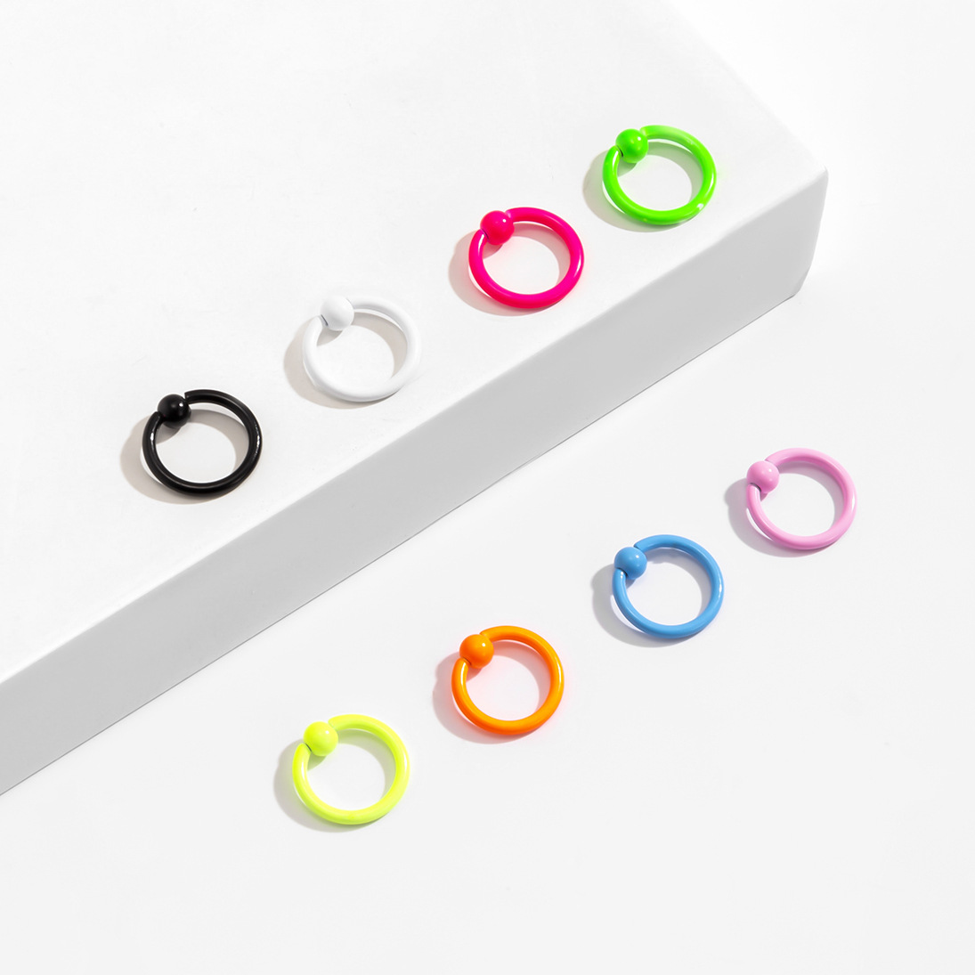 261dbb15 0188 446b ba0a 9a543e34dfdf Punk Exaggerated Geometric Candy-colored Round Nose Studs