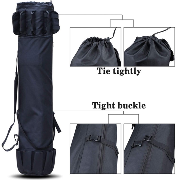 FOUUAAOOU Fishing Rod Bag Fishing Rod Case Bag with Durable Folding Oxford  Fabric Portable Fishing Bag