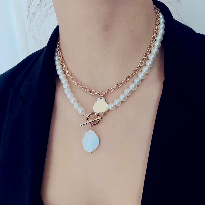 26dd6d15 0eb3 4994 8f53 7ee696693425 French Simple Style OT Buckle Neck Chain Clavicle