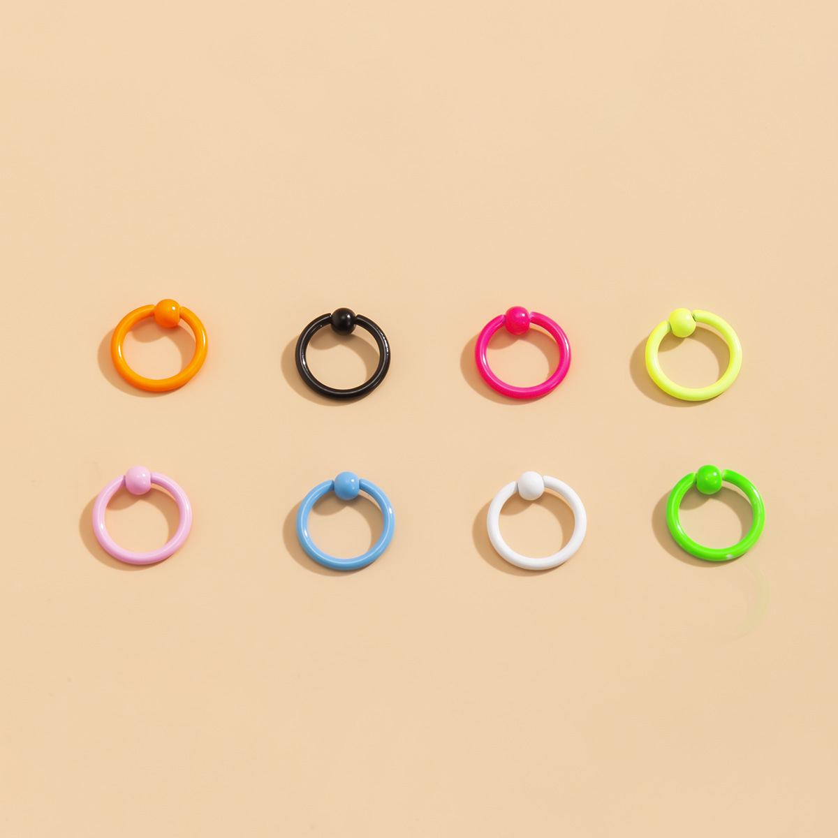 275a42ad 864b 4625 bc36 e007bc55d74c Punk Exaggerated Geometric Candy-colored Round Nose Studs