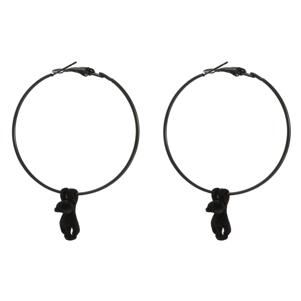 27f19b24 3529 4783 82a7 d07ba716a709 Simple Ethnic Style Kitten Circle Earrings Female Geometric