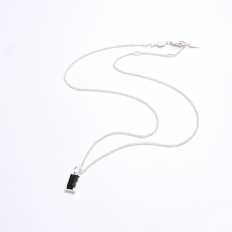 S925 Silver 18K Gold Plating Simple Fashion Exquisite High-grade Black Zircon Necklace 4 28ccbda7 6b04 43a4 9f41 1f8eab77b495 S925 Silver 18K Gold Plating Simple Fashion Exquisite High-grade Black Zircon Necklace