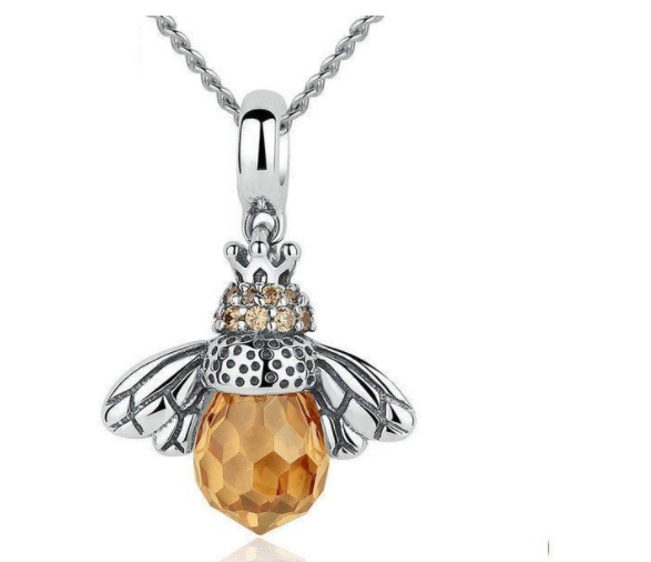 2908f3cb 4441 4b64 ae72 3abd94dcbaa5 S925 Silver Necklace Pendant European And American Fashion Crystal Beee
