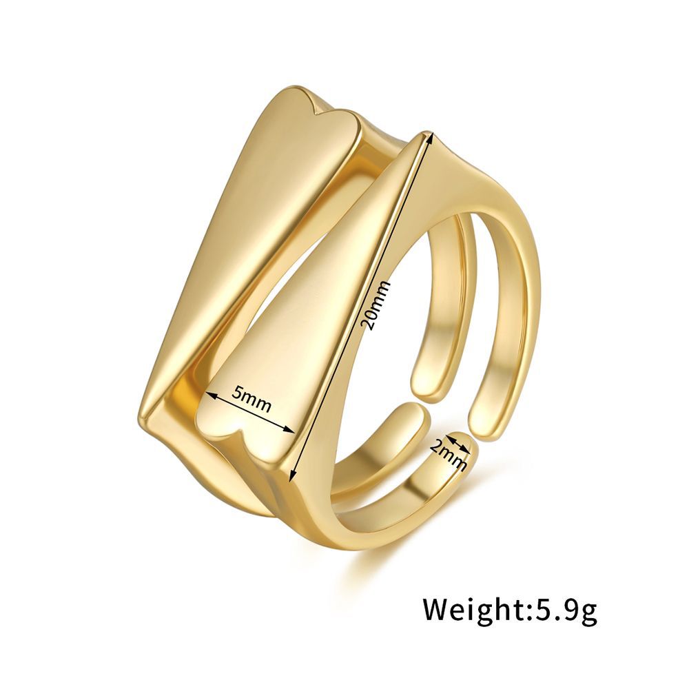 2b653ac9 2cb1 4f04 8c5b 3b7bcd7e5bf6 Paired Double Love Rings 18K Gold Color Preserving Jewelry