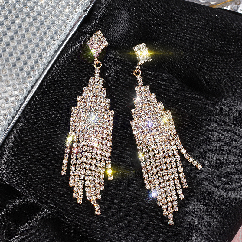 2b6bdfe9 12df 4d7f a6f2 2dcd98e208bb Silver Needle Exaggerated Fringe Earrings Female Personality