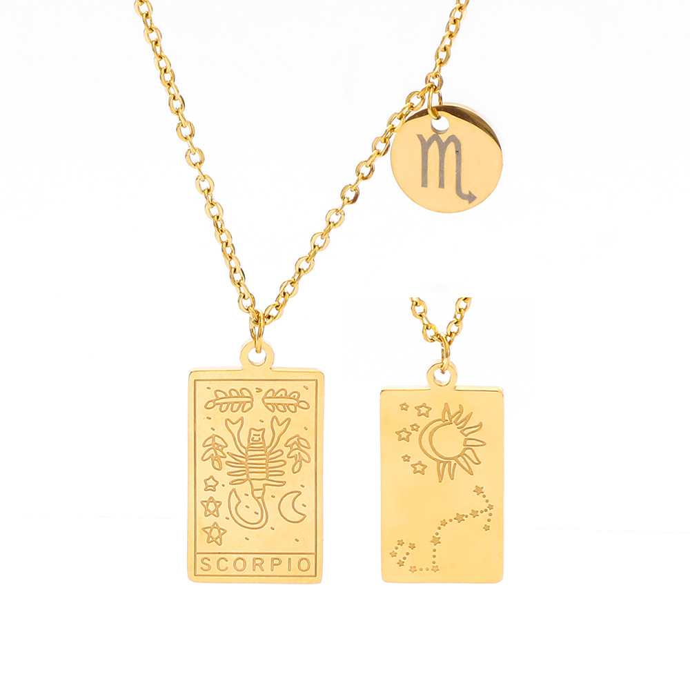 2c3d800a 8610 4c8c 9e25 bd7f860c31f4 Twelve Constellation Titanium Steel Pendant Mirror Polished Vacuum