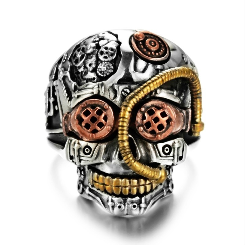 2d2cb119 421f 4bfd 80a1 1c777c4c1eb5 Hot Style Accessories, Hip Hop Industrial Steam Men's Ring Carved Three-color