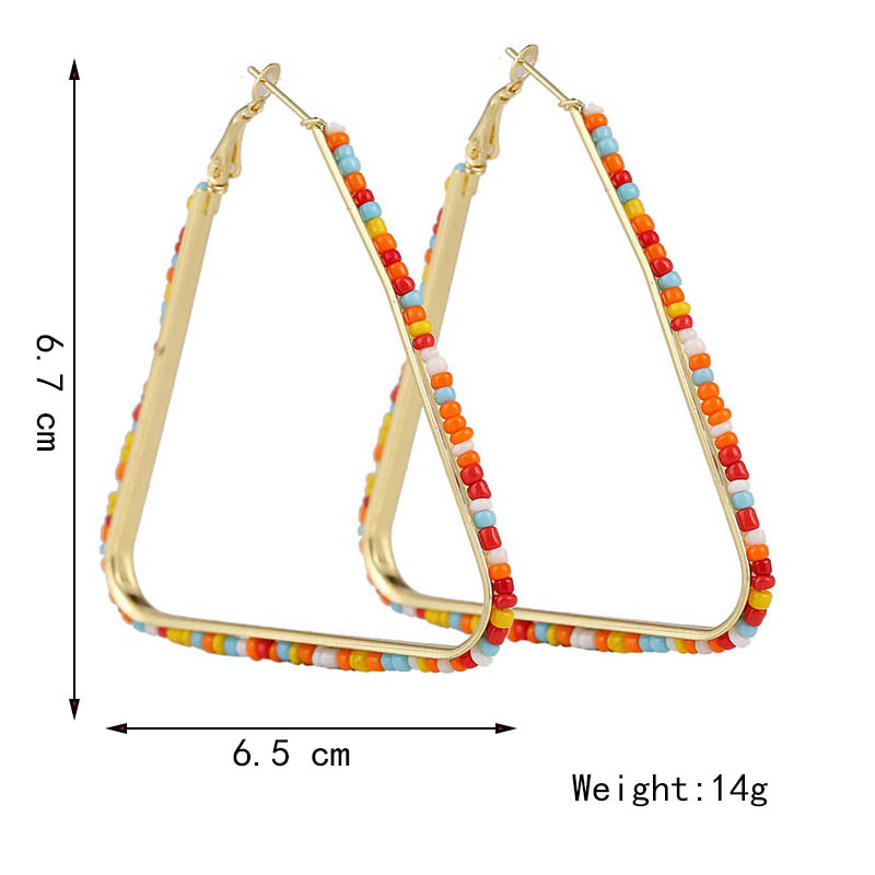 2d88213b be34 44d8 a5a3 cd4dd93b56a8 Geometric Handmade Rice Beads Heart Earrings