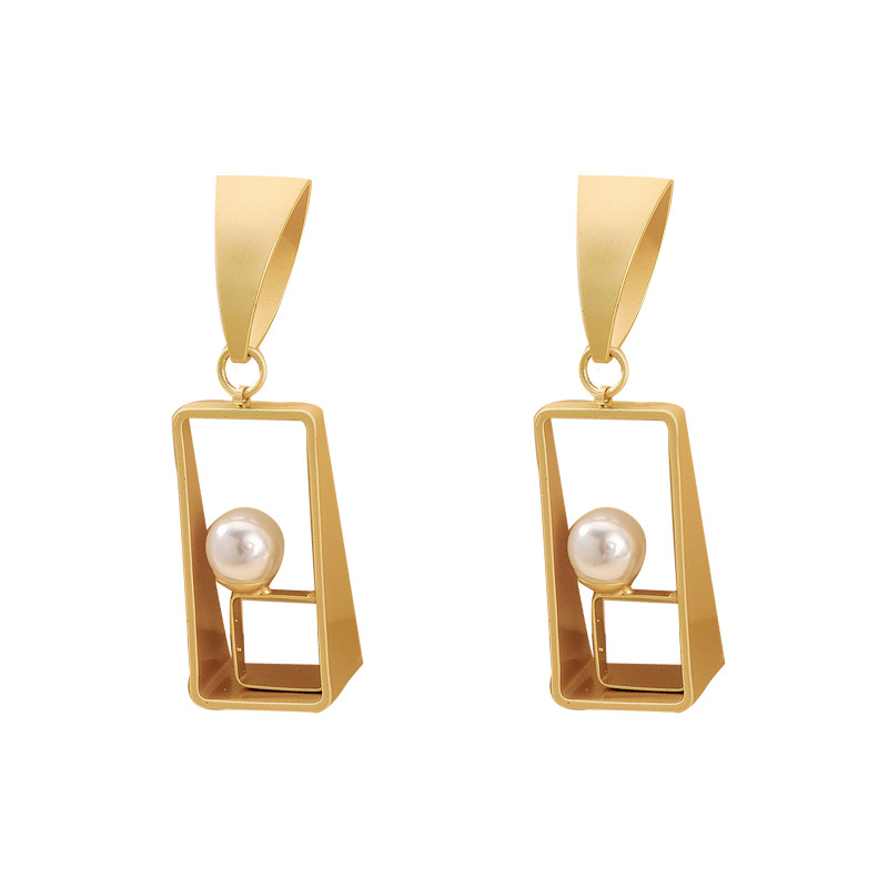 925 Silver Needle Fashion Geometric Pearl Metal Wind Earrings 4 2e744aae 076a 407a a899 8c59e98fee95 925 Silver Needle Fashion Geometric Pearl Metal Wind Earrings