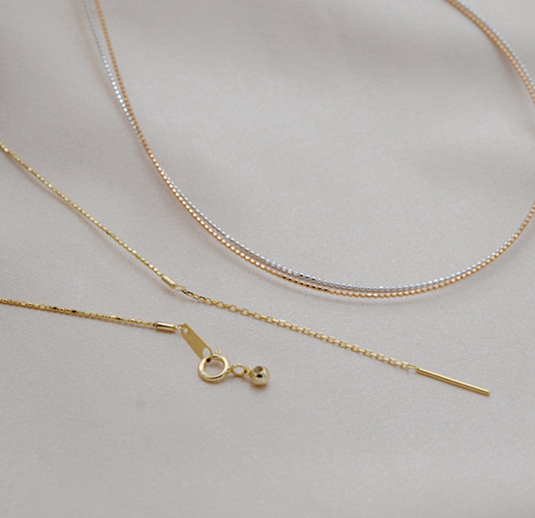 2ebba131 c9cb 4d2c b352 18915bb1eec2 Collar Adjustment Chain 18K Gold Necklace Sleeve Chain Empty Holder DIY Accessories