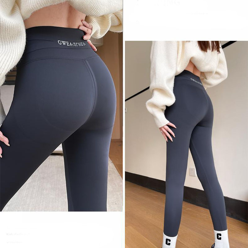 Fleece Thickened Leggings Winter -20 To 5 Shark Pants For Women High Waist  Tight