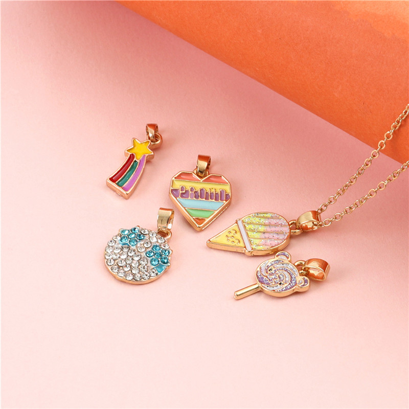 Children's Ice Cream Lollipop Alloy Necklace 6 30a133a8 9729 4813 8208 a67edcbe1f6b Children's Ice Cream Lollipop Alloy Necklace