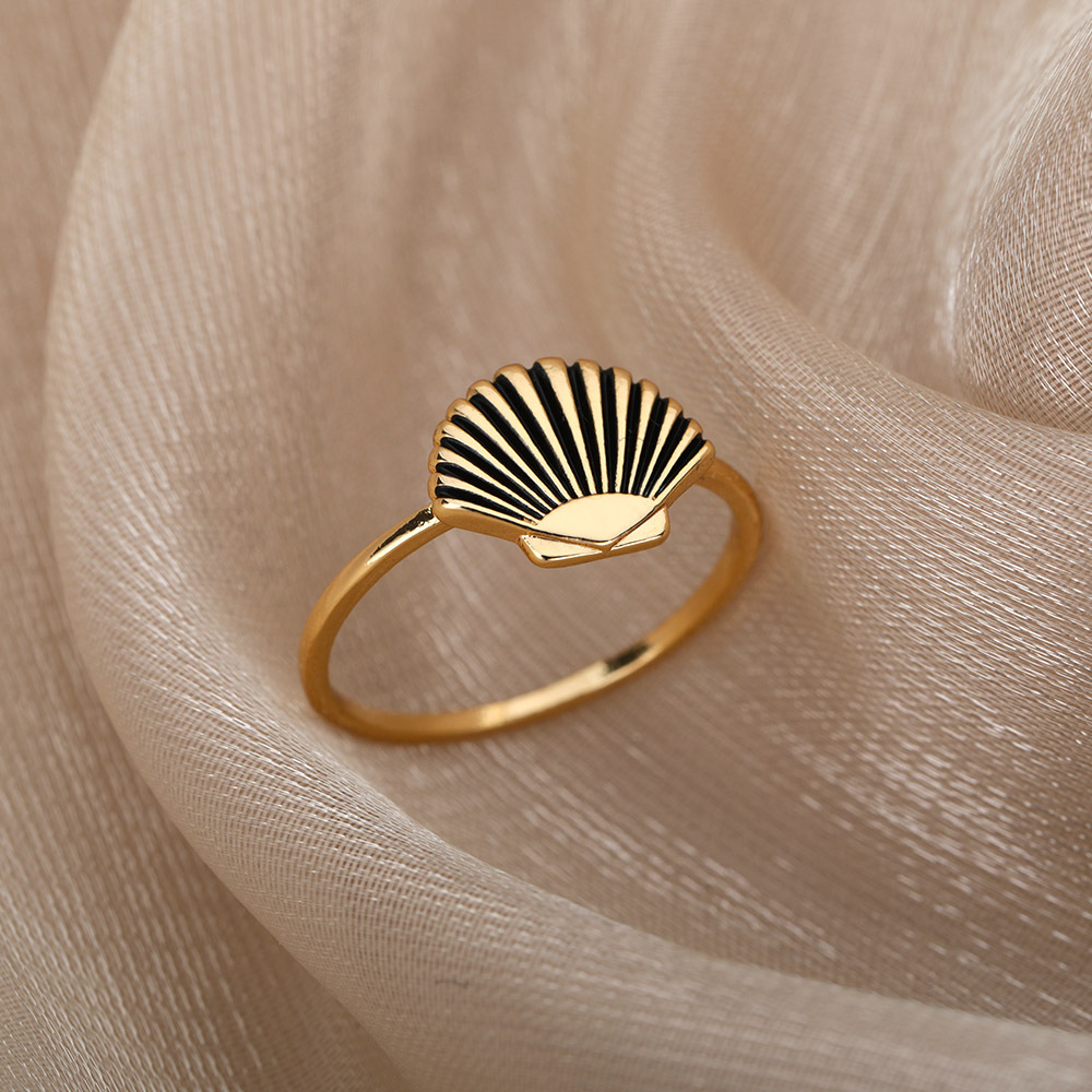 Retro New Shell Shape Ring Trend 18K Gold Plated 1 312ca11f 24d7 4b23 acae 9a1072feefdd Retro New Shell Shape Ring Trend 18K Gold Plated