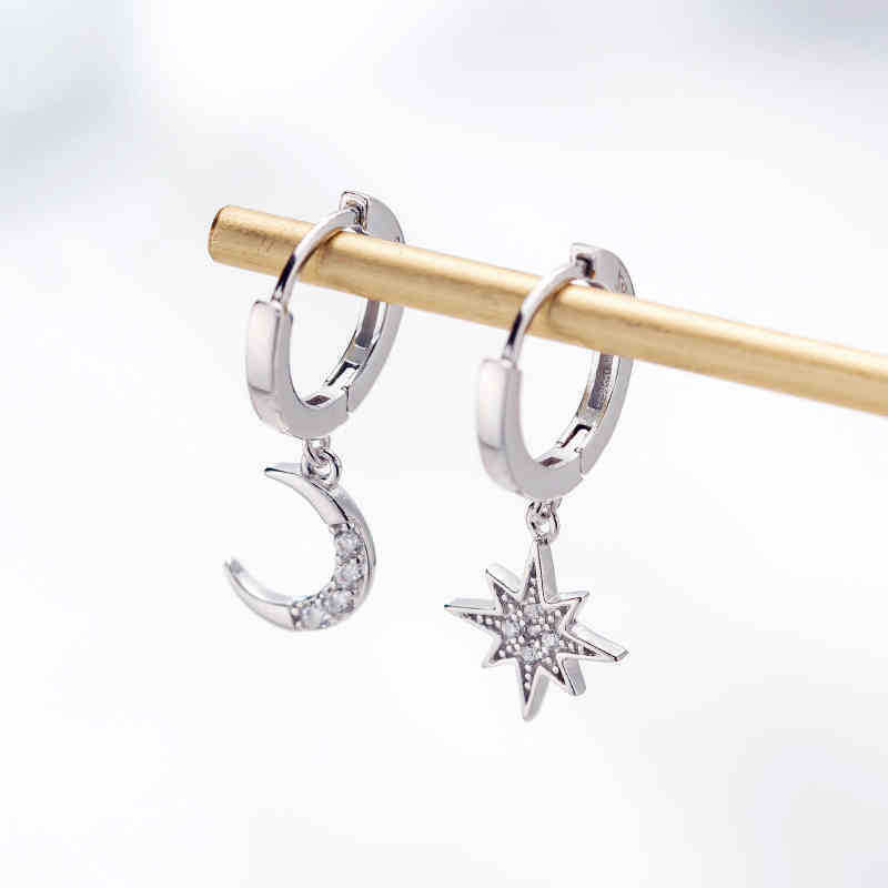 Classic Craftsmanship Full Diamond Star Moon Asymmetrical Earrings 1 3179d180 58f6 44ea 8e50 70be9e113e5f Classic Craftsmanship Full Diamond Star Moon Asymmetrical Earrings