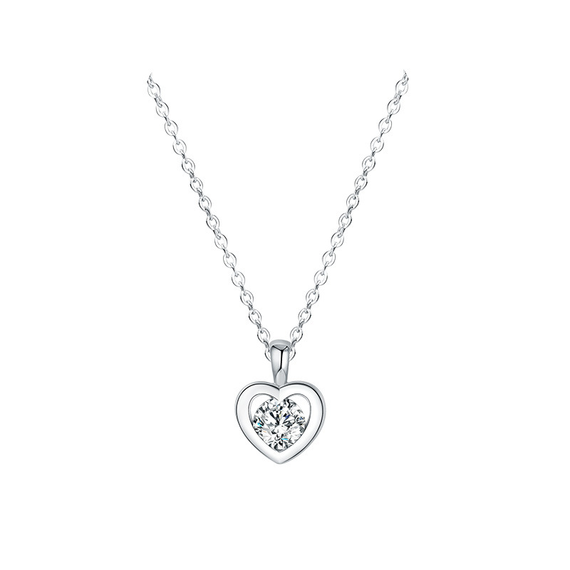 32218296 661c 498d 9594 ebdf70f1266d Small Round Diamond Necklace for Ladies Heart Shaped Pendant