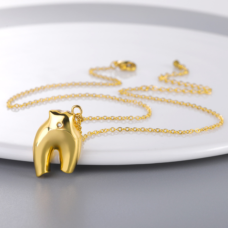 32f05627 8a25 42cb bd16 16a9ebe52880 Exaggerated Design 3D Body Pendant 18K Gold-plated Brass Clavicle Chain