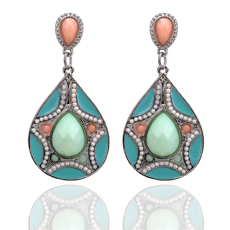 Ladies pattern resin drop earrings 1 33a12581 6021 48ce 9ebc 850bbd89a5e2 Ladies pattern resin drop earrings