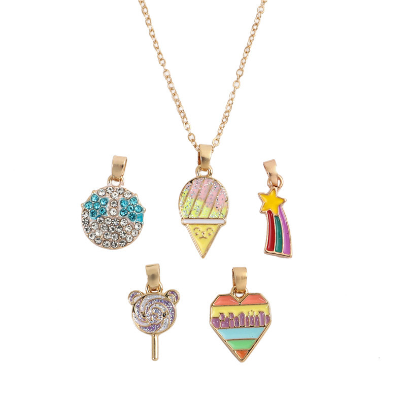 Children's Ice Cream Lollipop Alloy Necklace 4 364bd11f dd8b 414a 9a6b 767ad0f15e7a Children's Ice Cream Lollipop Alloy Necklace