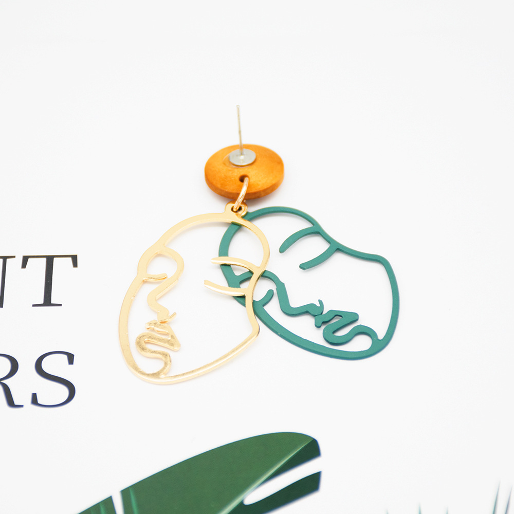 368d1bda b14e 4add bb3c b46cdf347dfa Creative fashion Korean mask earrings