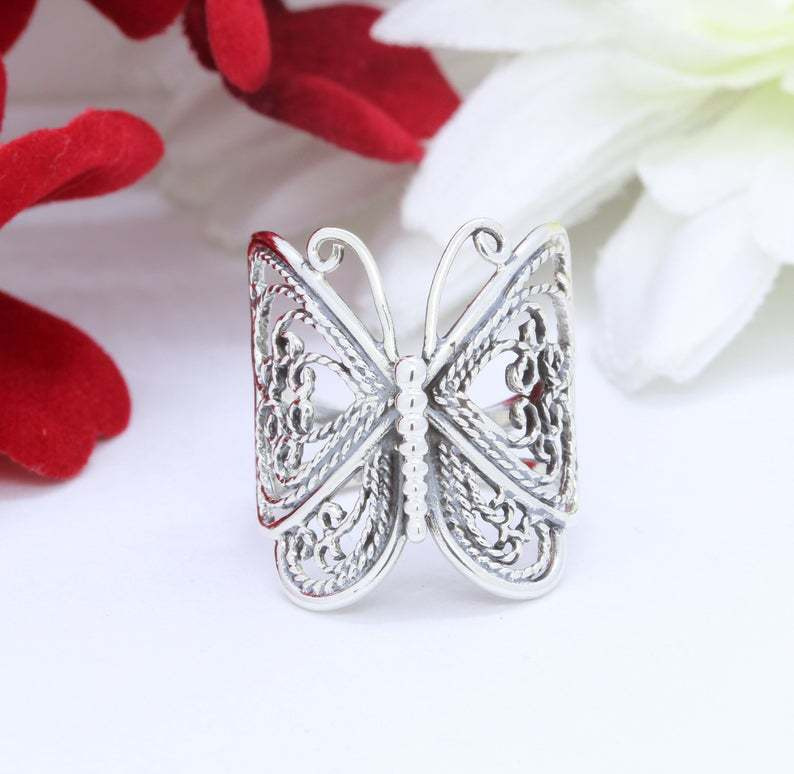 38142050 e153 42a4 bfa7 8da297a4556f Alloy Butterfly Ring Opening Adjustable Animal