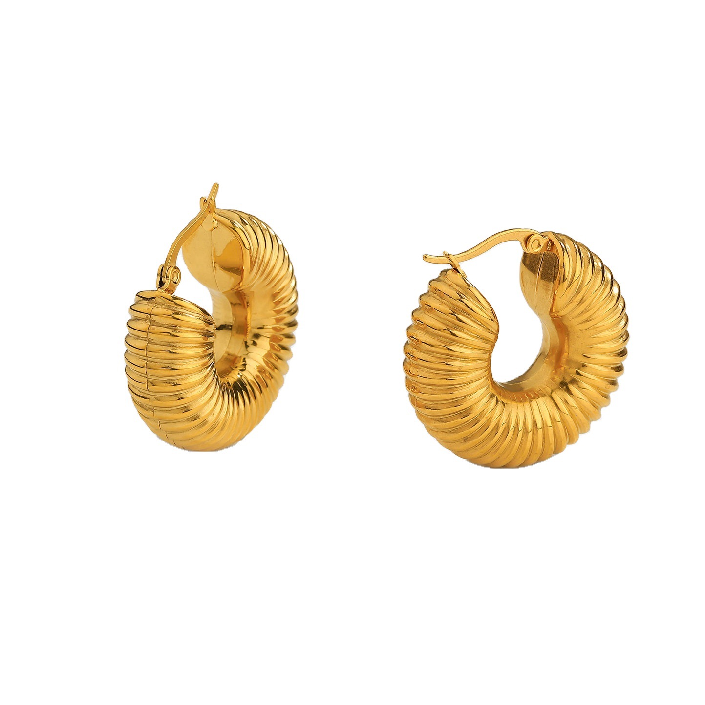 Electric Water Pipe Shape Gold-plated Earrings 4 38273ff6 227f 433b 998f 41c2f550d17e Electric Water Pipe Shape Gold-plated Earrings