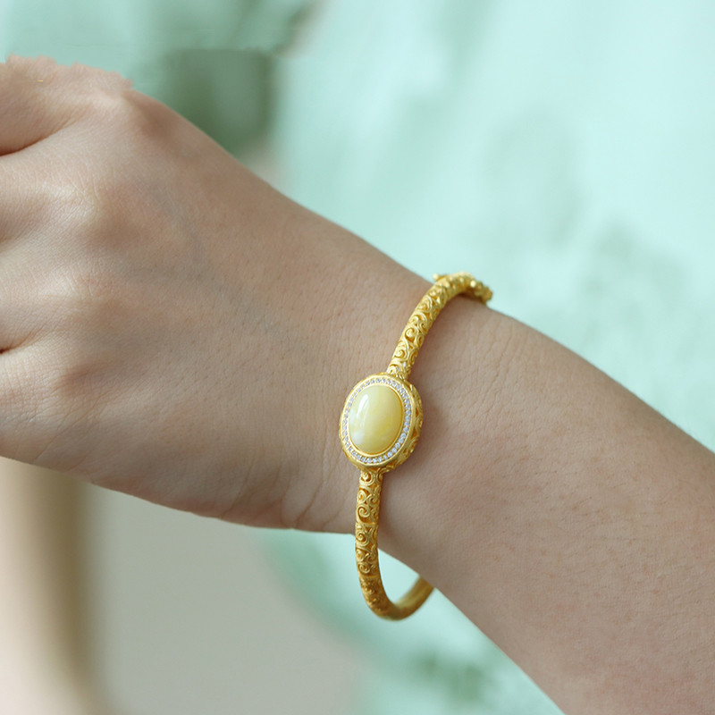 Women's Sterling Silver Vintage Style Antique Gold Plated Bracelet 1 384420a8 f31f 45f5 a431 a0010ab0aee3 Women's Sterling Silver Vintage Style Antique Gold Plated Bracelet