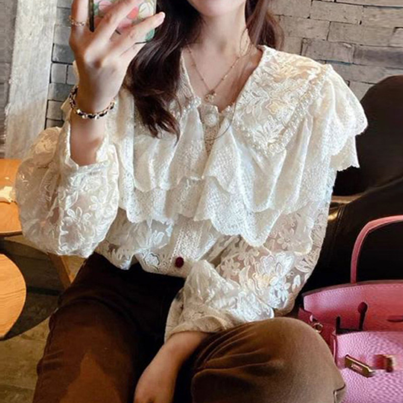 Design Sense Niche Lace Sweet And Chic Blouse