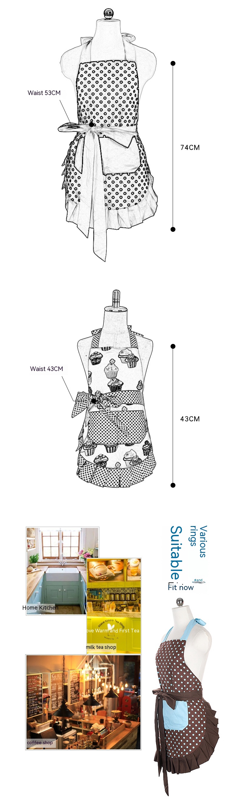 Title 1, Printed Apron Antifouling Supermarket Overalls ...