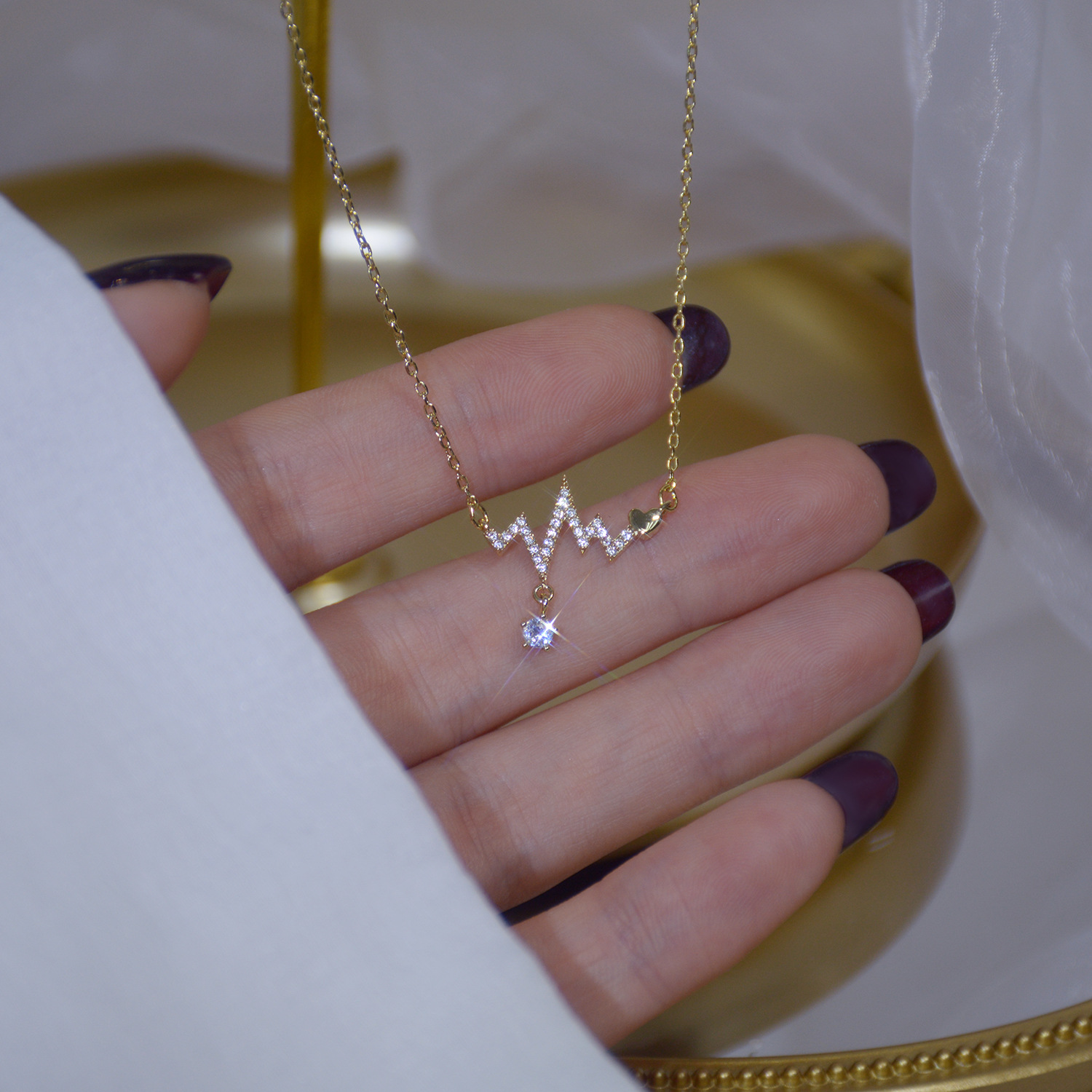 Love Signal Water Drop Love Temperament Clavicle Chain 3 39ad5351 a84d 49be 99f4 03ee06de04d4 Love Signal Water Drop Love Temperament Clavicle Chain