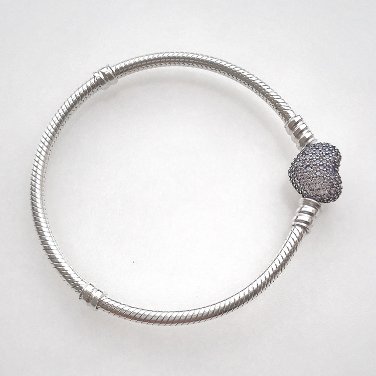 sterling silver bracelet with heart