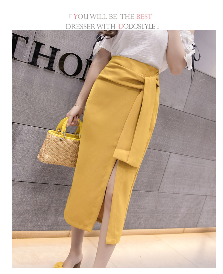 Radiant Sunshine Slit Skirt