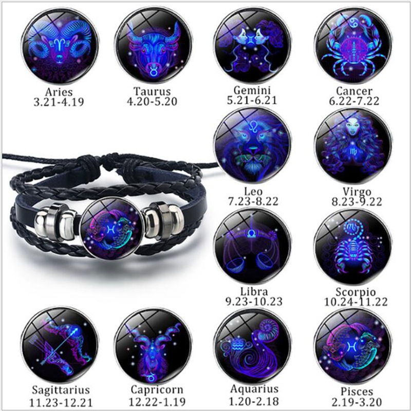 Zodiac Constellation Bracelet - Braided Design for Men, Women, and Kids