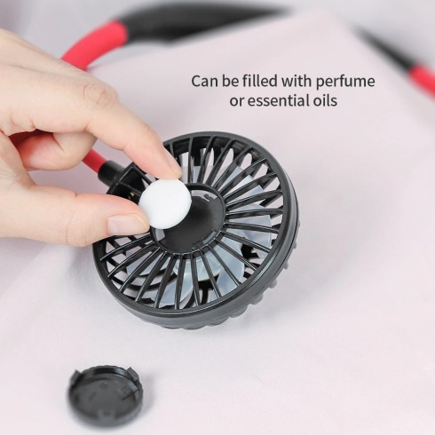aromatherapy neck hanging mini fan