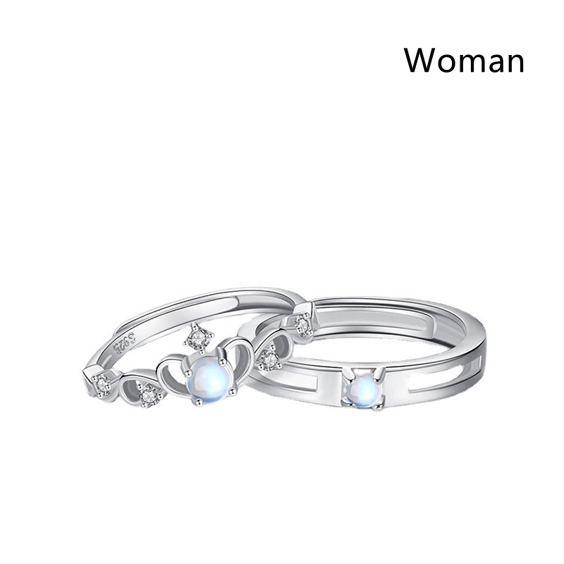 40123a68 e6e9 4bca 9d20 a173b0fe8b91 Men And Women Trend Personality Moonstone Crown Couple Ring