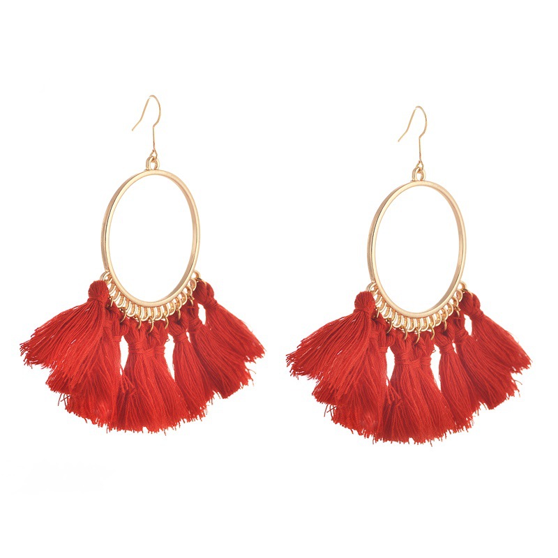 401aa3a0 a855 4769 88c0 b8a7ffff051e European And American New Su Earrings Women's Fan-shaped Color