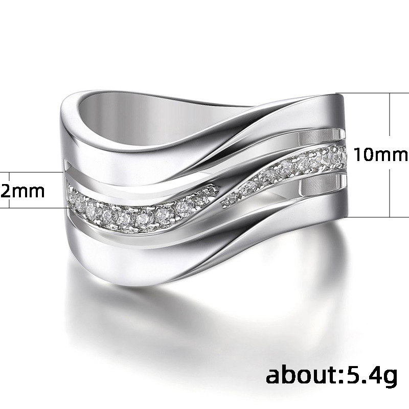 Simple Three-line Wave-shaped Ladies Electroplated Copper Ring 4 40279d80 2556 438f b3b3 f4b36a3a6fa3 Simple Three-line Wave-shaped Ladies Electroplated Copper Ring