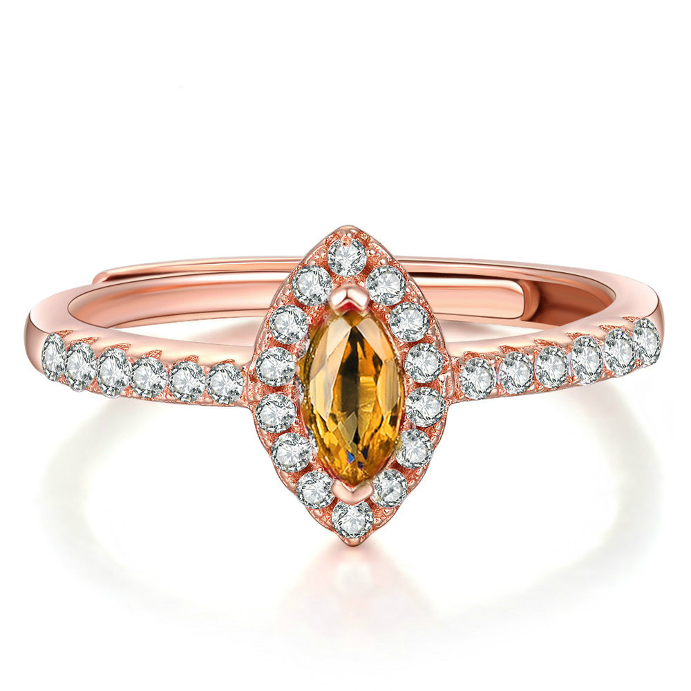 Natural citrine and zircon rose gold jewelry set 2 45f34286 3113 495c 93e0 36a6582d9867 Natural citrine and zircon rose gold jewelry set