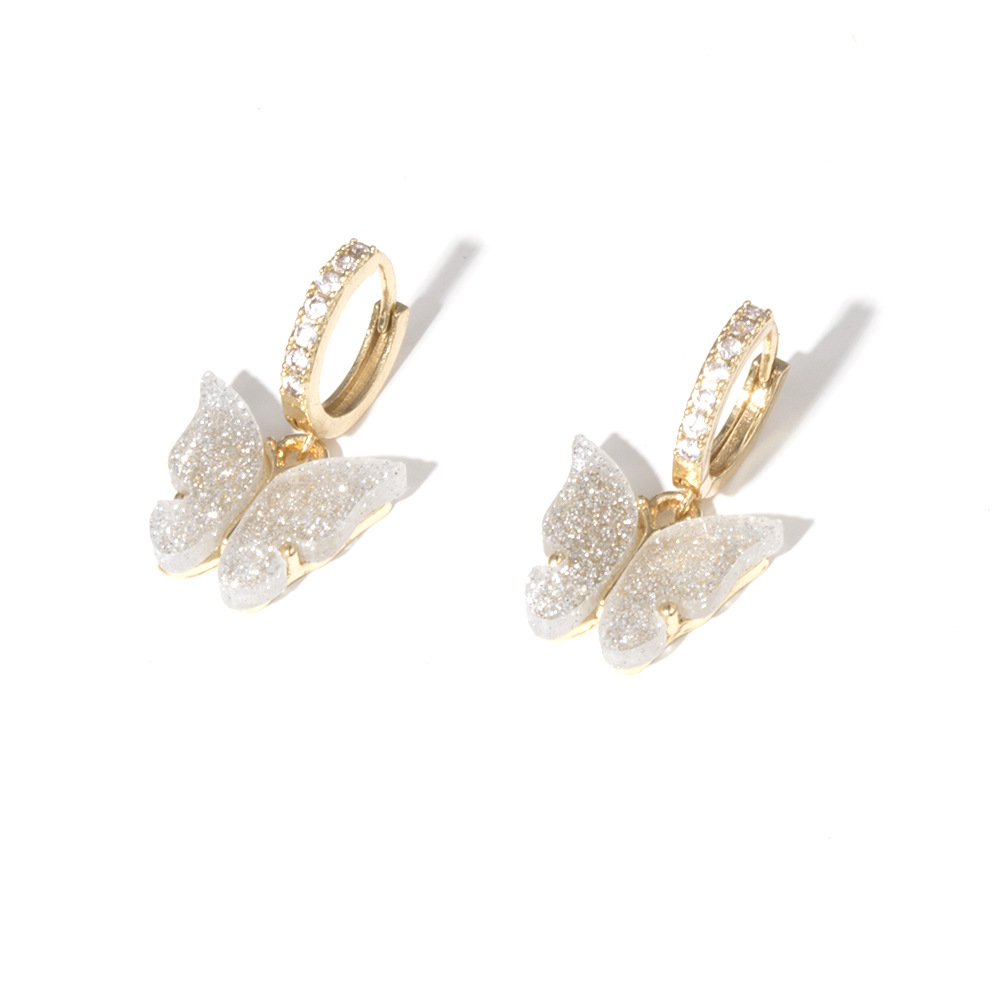 460e3110 0ac3 461e b412 ea074972c8cf Light luxury style zircon earrings glitter butterfly earrings