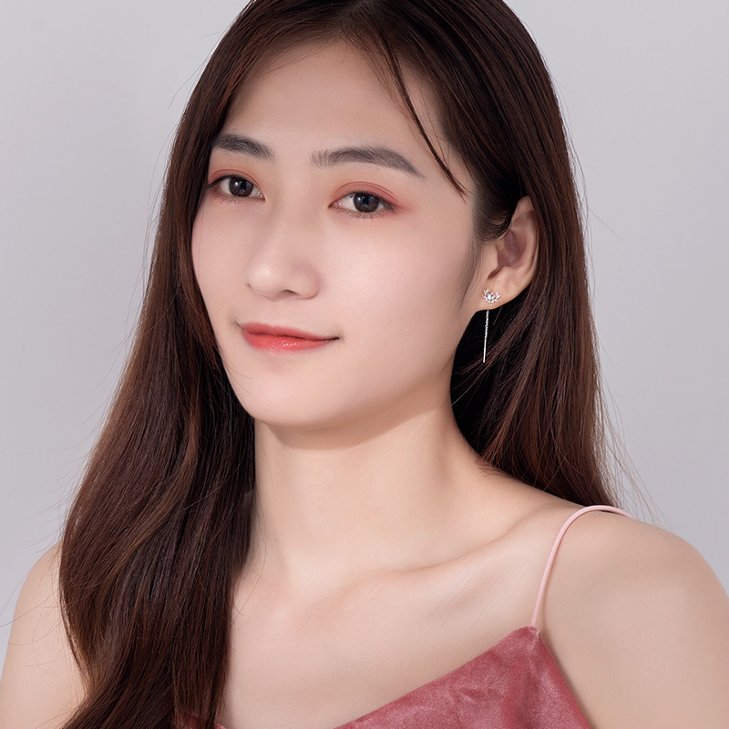 Pure Silver Ornaments Female Tassel Ear Line High Sense 5 4673554f b463 445e b739 7e97bd711476 Pure Silver Ornaments Female Tassel Ear Line High Sense