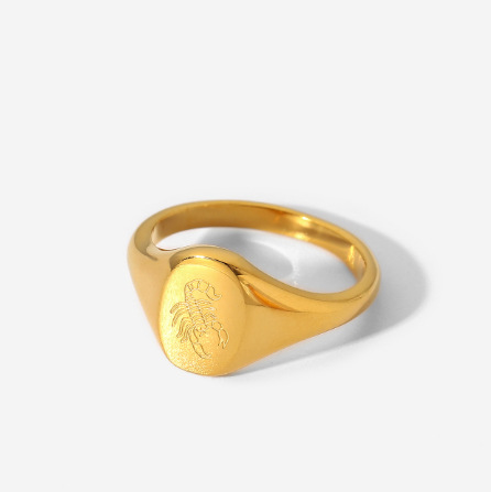 Gold Plated Water Resistant Stainless Steel Constellation Signet Ring 7 46e5e14f e14f 4bf6 8358 422e628f3130 Gold Plated Water Resistant Stainless Steel Constellation Signet Ring