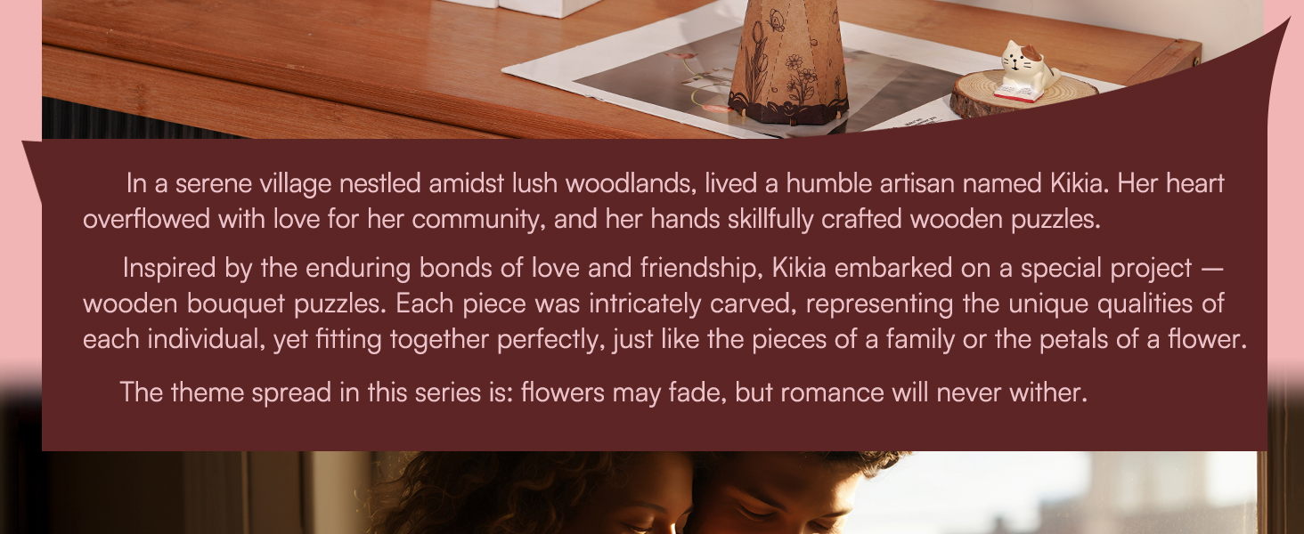 flowers 3d wooden puzzle